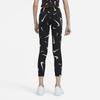 Nike Kids Sportswear Favorites All Over Logo Print Tight Fitness Knit Pants Kids bottoms Black DA1239-010