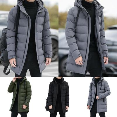 Herren Winter Warm Lange Oberbekleidung Mit Kapuze Verdicken Mittellang Mit Kapuze Feind Männer Warmer Mantel Winter Puffer Jacke Mode Parka Mantel