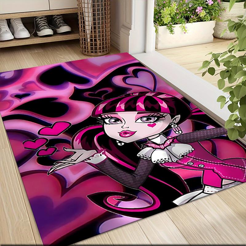 1Pc Monster High Starry Night Carpet Rug Customizable Soft Washable Antislip Home Living Room Sofa Mats Personalized Rug 091728