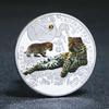 Zambia Wildlife Diamond-Studded Medal: Gorilla, Tiger, Blue Whale, Panda Souvenir Collection