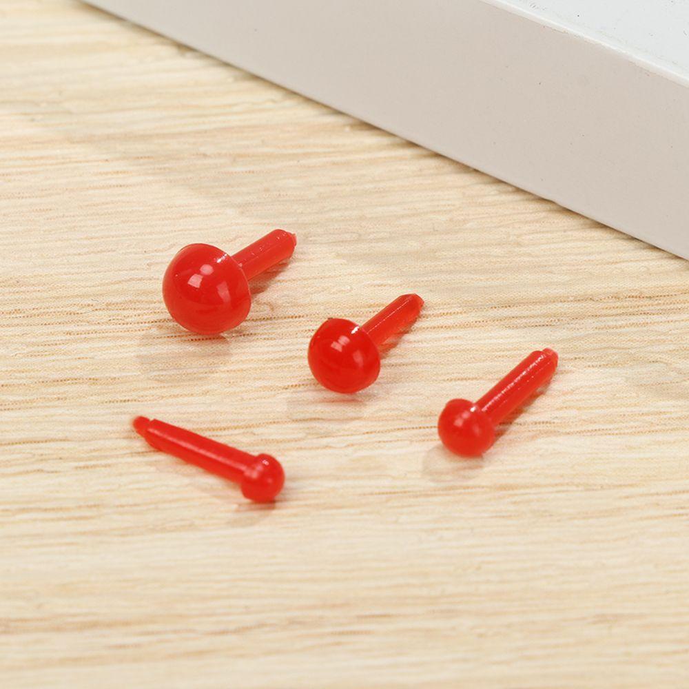 100pcs/bag 3mm/4mm/5mm/6mm Plastic Mini Safety Round Nose for Doll for Teddy Dog Stuffed Doll Animals Plush Doll Eyes Accessory