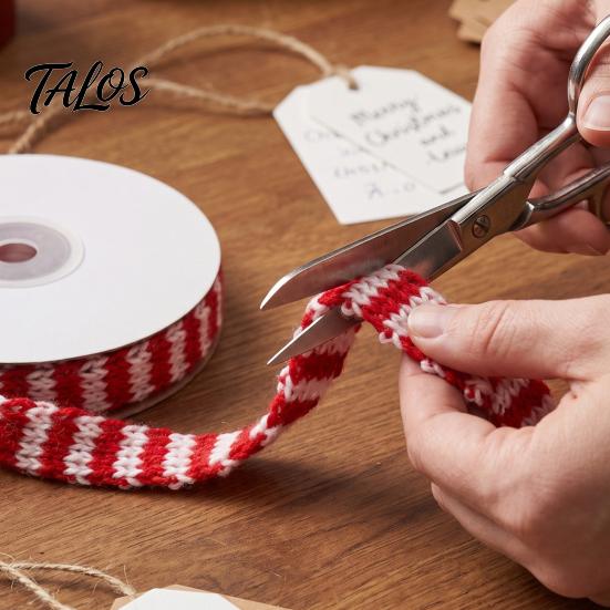 Gift Wrapping Supplies for Christmas 5m Woven Ribbon And Bouquet Packaging, Decorative Easy to Cut Crafting Knit Holiday Crafts DIY Bow Making,