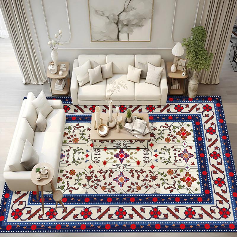 Vintage Persian Home Bedroom Living Room Fully Covered with Carpet Bohemian Ethnic Style Tea Table Sofa Carpet Bedside Carpet