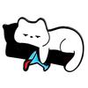 Outfit Brooch for Men & Women, Cartoon Kitten Drinking Wine Enamel Pin, Decorative Accessory for Jackets Bags Hats