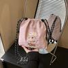 New nylon embroidered mobile phone bag fashionable versatile messenger bag simple drawstring canvas shoulder bag
