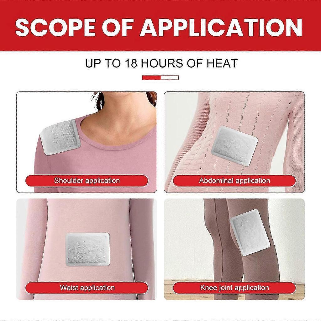 20Pcs Self-Heating Hand Warmers - Lasts 10 Hours, Portable, Quick Warm-Up for Outdoor & Pain Relief