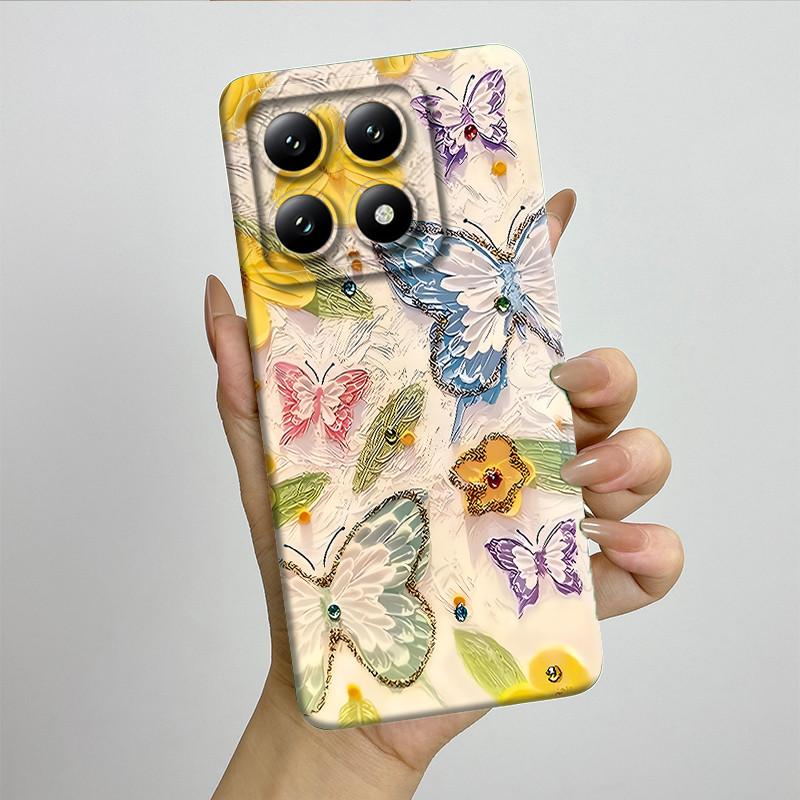 For Xiaomi 14T Pro Phone Case 14Tpro Soft Silicone TPU Sweet Painted Casing Cartoon Printed Shockproof Protective Back Cover