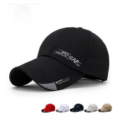 Spring and Summer Simple Drive DNU Extended Brim Baseball Cap Men's Sunshade Sun Hat Canvas Big Eaves Hat CAP87