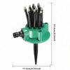 360° Garden Multi-Head Automatic Sprinkler - Watering Nozzle for Irrigation