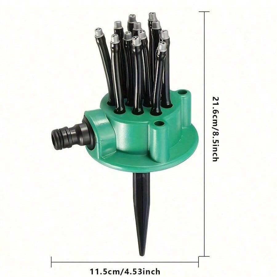 360° Garden Multi-Head Automatic Sprinkler - Watering Nozzle for Irrigation