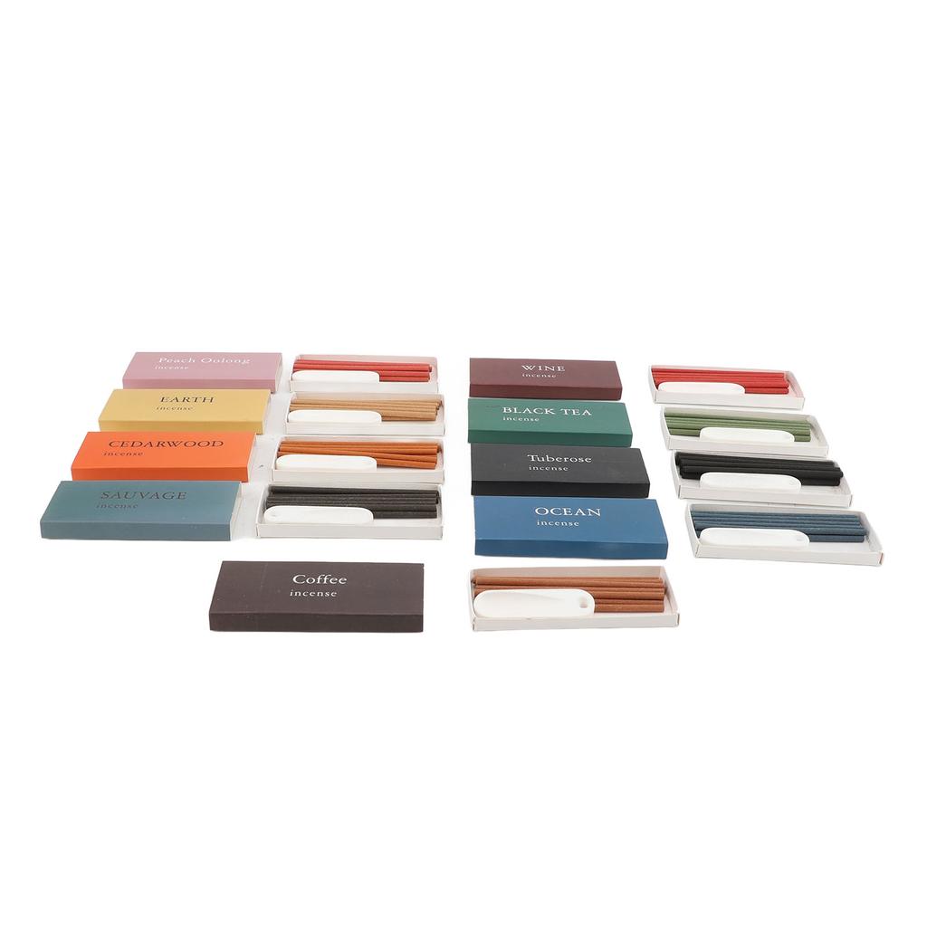 9 Boxes 90Pcs Incense Sticks Scented Stick Set with Holder for Meditation Yoga Relaxation