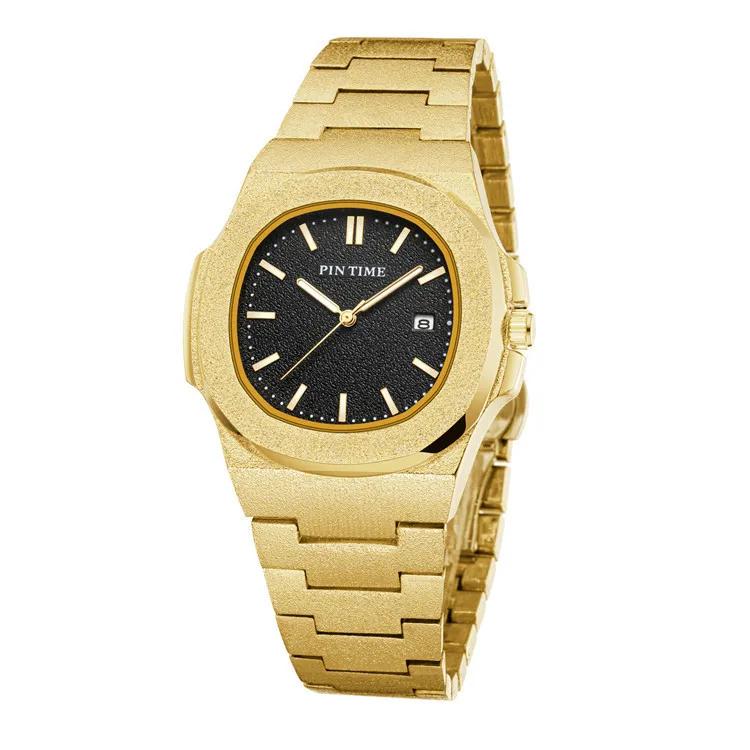 Frosted Case Black Matte Material Business Quartz Watch Men High Quality Cool Dial Classic Personality Watches Men Luxury Clcok