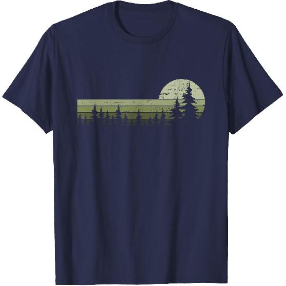 Alberi Fauna Selvatica Natura Foresta Vintage Maglietta