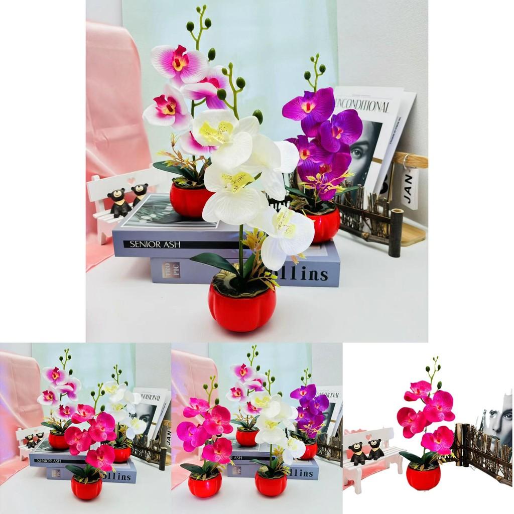 Phalaenopsis Fake Flower Arrangement With Silk And Plastic For Wedding Decor