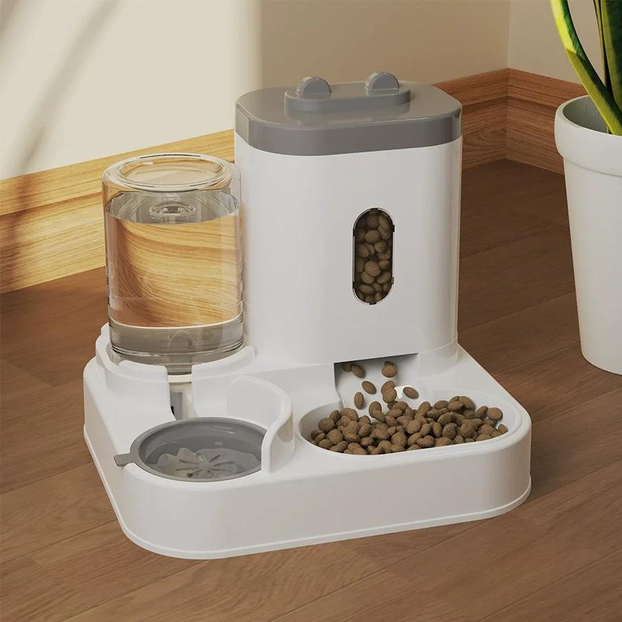 Pet Automatic Water Feeder Water and Grain Integrated Feeder Dog Cat Pet Bowl Pet Supplies 3L