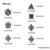 7 Pcs Silver Red Tree Stump Root Metal Dice Solid Metal Polyhedral Dice Set Suitable for Role-Playing RPG  Board Game Card Game