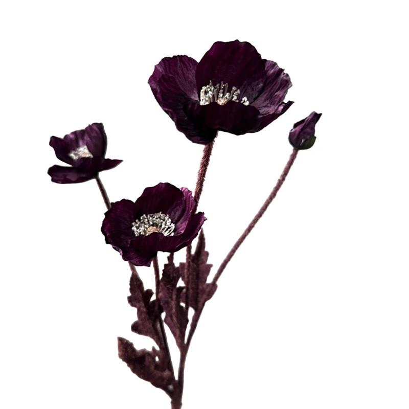 Wu Li Höst Flockad Vallmo Konstgjorda Blommor (5 st)