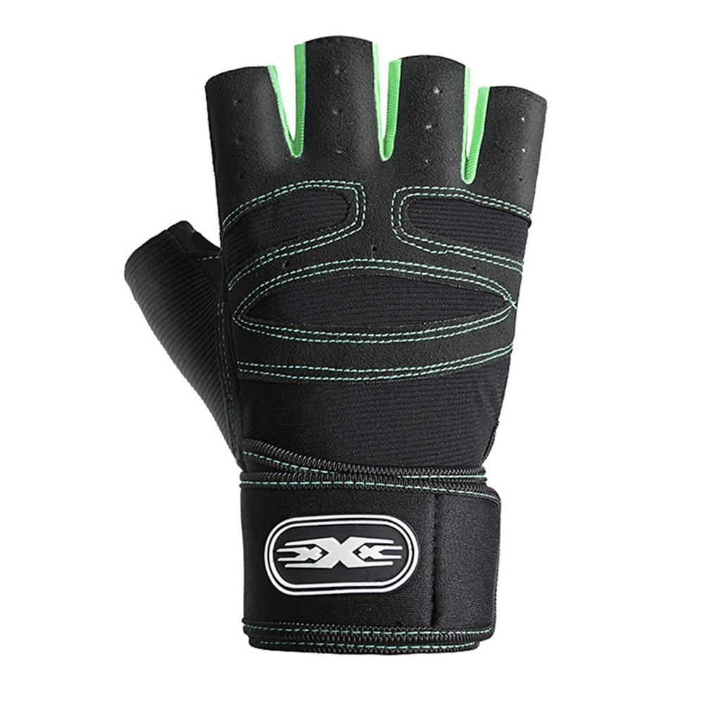 Fitness Gloves Men and Women's Gym Palm Protection Equipment Weightlifting Exercise Lengthened Wristband Anti Slip Training Gloves