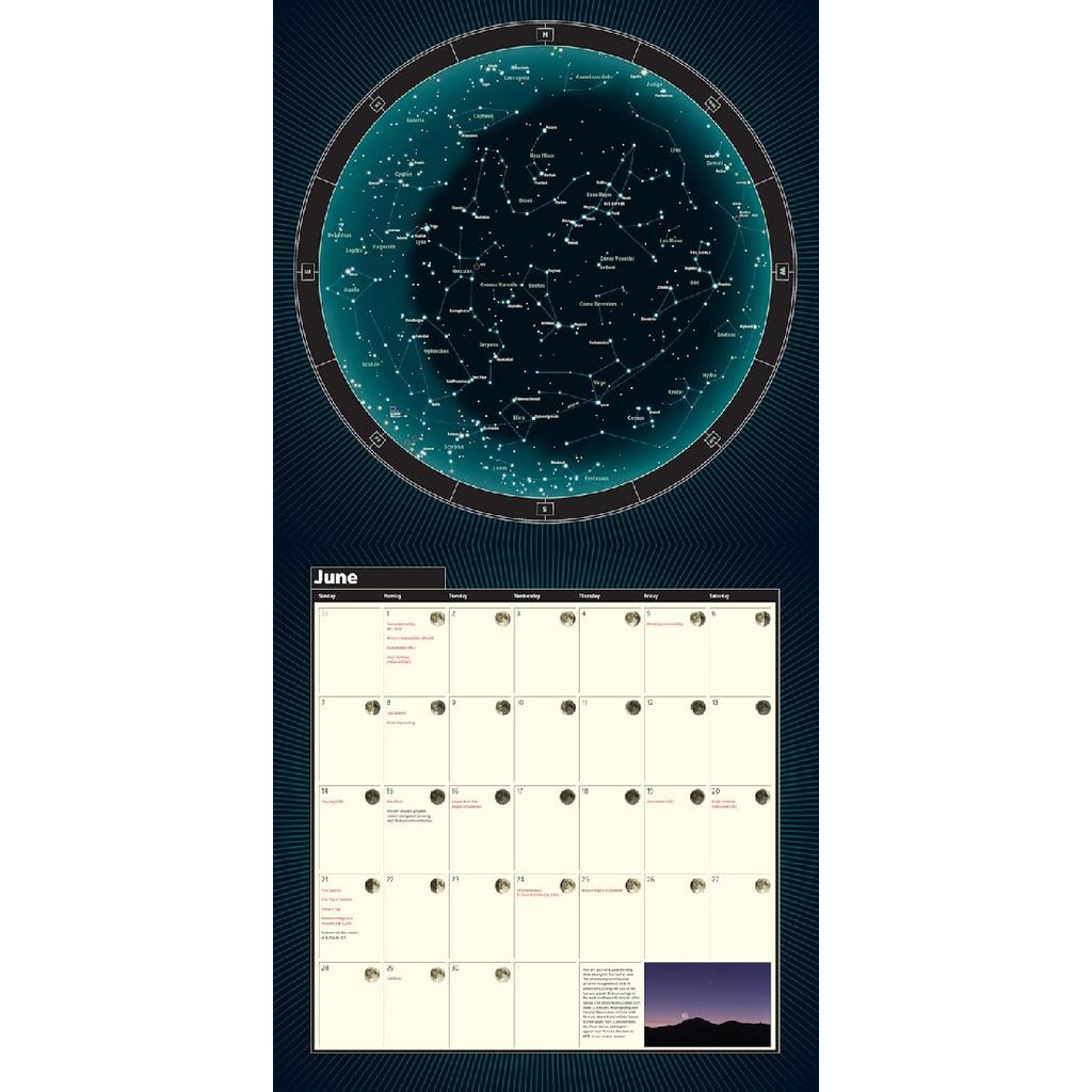 A Year of the Night Sky Wall Calendar 2026 Monthly, January-December 12'' x 12"