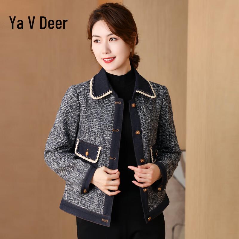 

Женский короткий твидовый жакет в стиле «маленький аромат» от Yalu XL