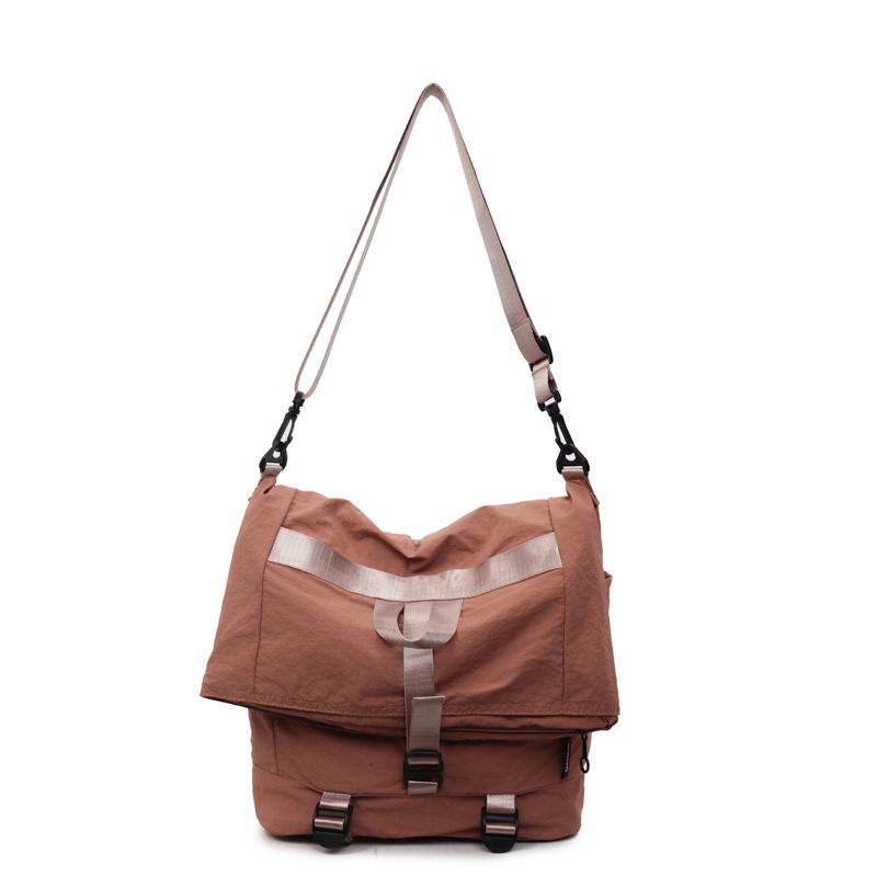 Nylon Bag Women's Large Capacity Multi-Use Shoulder Bag Student Crossbody Bag Solid Color Backpack