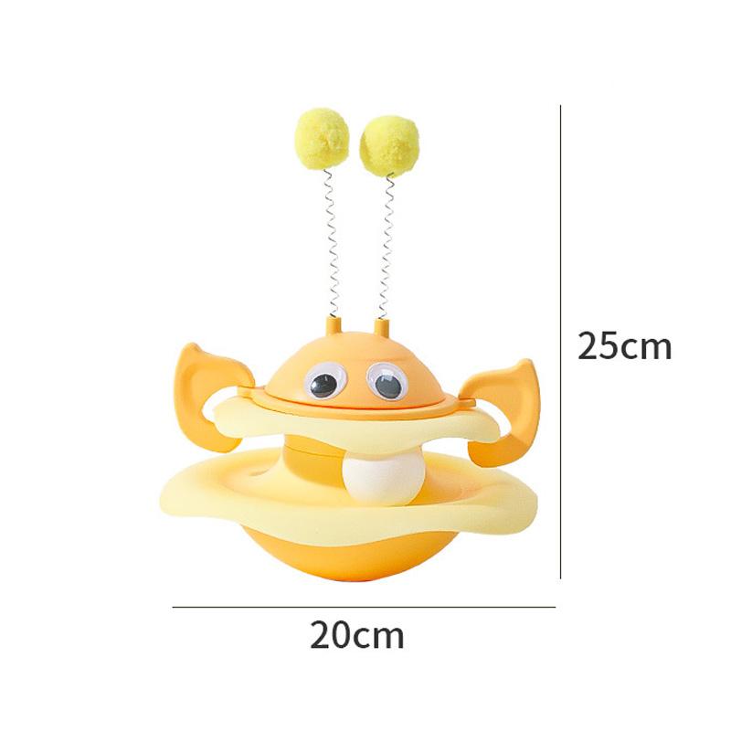 Pet Toy Honeybee Tumbler Spinning Play Tray Kitten High Amuse Amuse Cat Turntable Bite Resistant Scratching Cat Toy