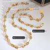 European Spicy Girl Layered Chunky Chain Necklace & Bracelet Set - Gold-Plated Titanium Steel