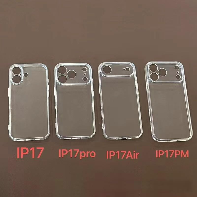 Apple iPhone 16/17 Pro/Max Transparent Silicone Drop-Proof Soft Case