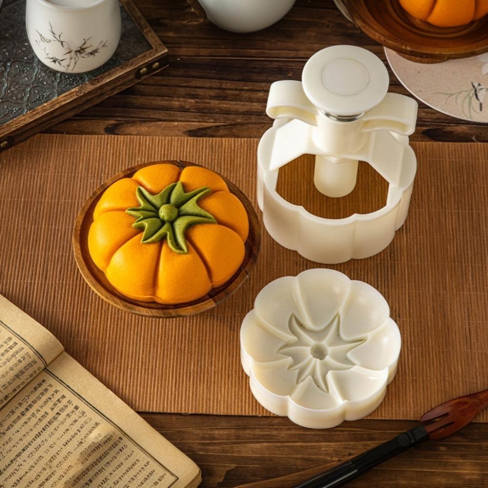 Hand Press 500G Cantonese Mooncake Mold Adjustable Thickness Pastry Mold Mid-Autumn Festival 500 g Pumpkin