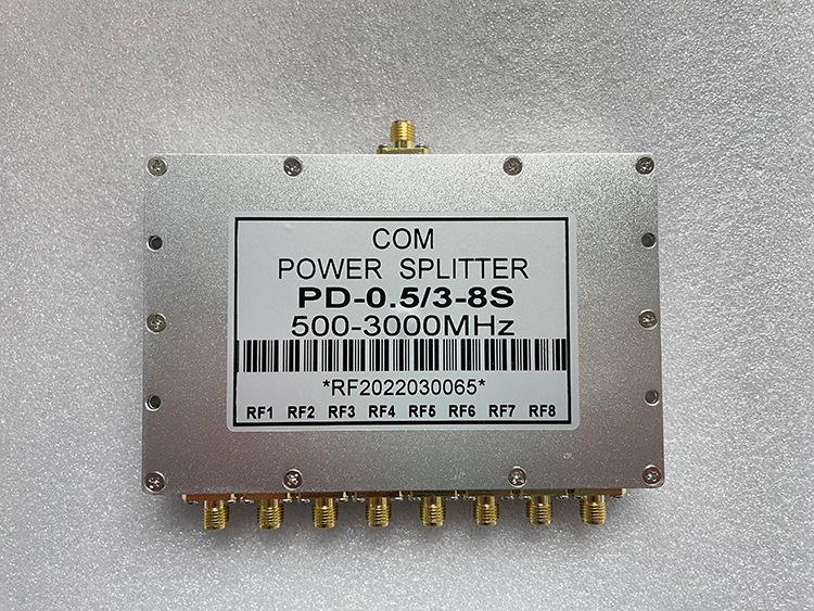 SMA RF 0.5-3GHz Microstrip Power Divider 1-to-8 High-Frequency Passive Splitter