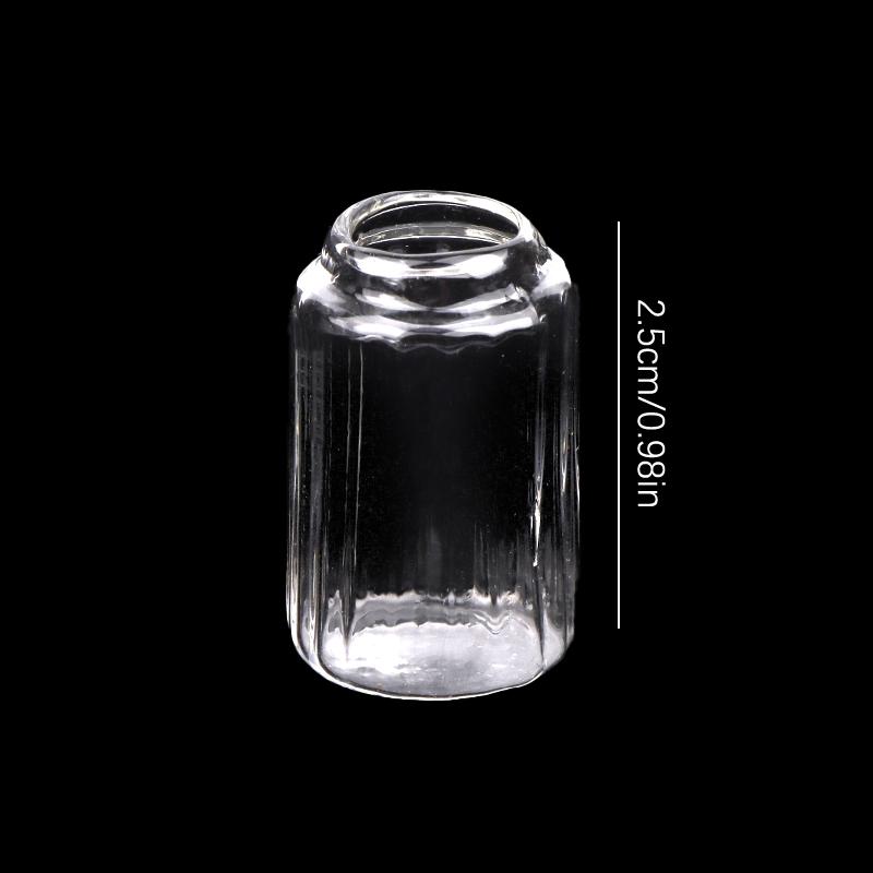 1:12 Dollhouse Miniature Glass Vase Dessert Cup Wine Bottle Wishing Bottle W/Corked Home Decor Toy Doll House Accessories