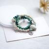 Jingdezhen Ceramic Bracelet New Chinese Style Student Antique Double Circle Beaded Bracelet Jewelry Hand-woven