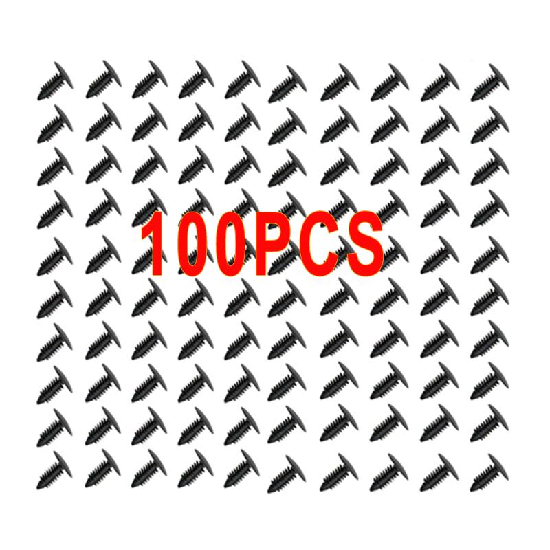 50/100/200 buc. Elemente de fixare universale din plastic. Clemă pentru nituri cu împingere, 8 mm, pentru automobile, din nailon, ghimpată, pentru panou de fixare.