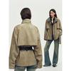 Fu Zhi'en Vintage Relaxed Workwear Short Trench Coat