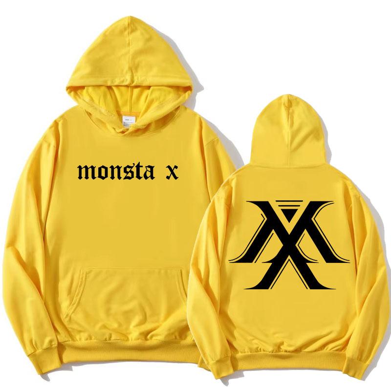 MONSTAX Boy Band Coreana Felpe alla Moda 2025 EP The X Stampa Grafica Felpe a Manica Lunga Autunno Pullover Donna Unisex