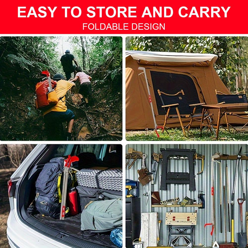 1.5M Stainless Steel Snake Catcher Tongs Foldable Reptile Grabber Tool Snake Hook Catcher Tool For Outdoors Catch Loach Crab