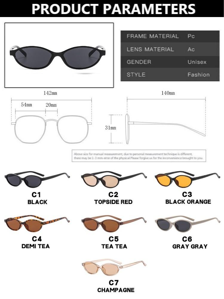 Women'S Retro Oval Sunglasses Leopard 90S Vintage Cateye Frame Fashionable Lightweight Comfortable Sun Glasses For Female Uv400