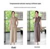 2026 Summer Casual Set for Moms: Elegant Lapel Short-Sleeve Chiffon Top for Middle-Aged & Elderly Women