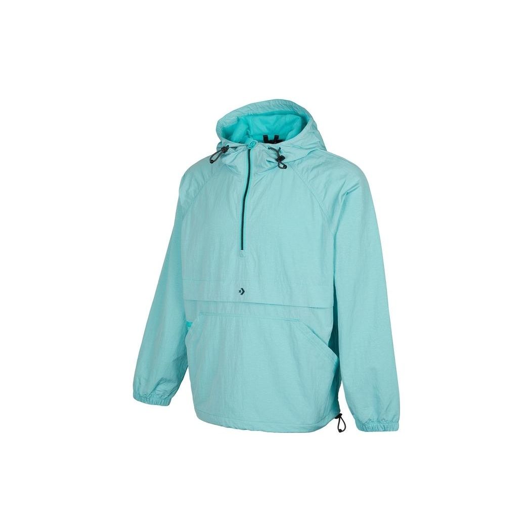 

Мужская однотонная куртка с капюшоном и застежкой-молнией Converse с логотипом, синяя 10021962-A03