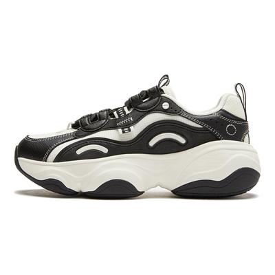 Li Ning Honey Soft Rebound Thick Sole Slimming Bread Shoes Shock Absorbing Wear Resistant Height Increasing Low Top Casual Shoes AGCU246-4