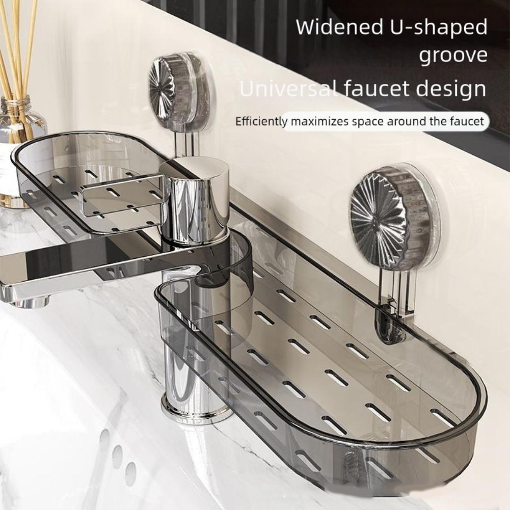 Bathroom Organizer Faucet Storage Suction Cup Shelf