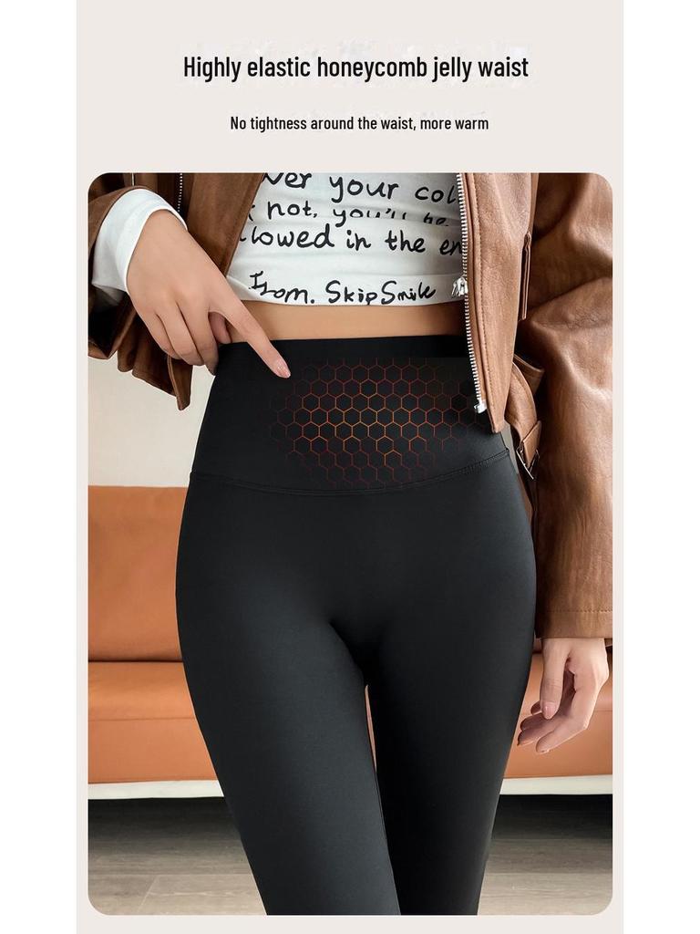 Nowe legginsy sportowe z pluszem podnoszące biodra dla kobiet - Moda jesienno-zimowa