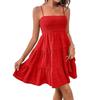 2025 Women's Summer One-Shoulder Textured Dress with Thin Straps