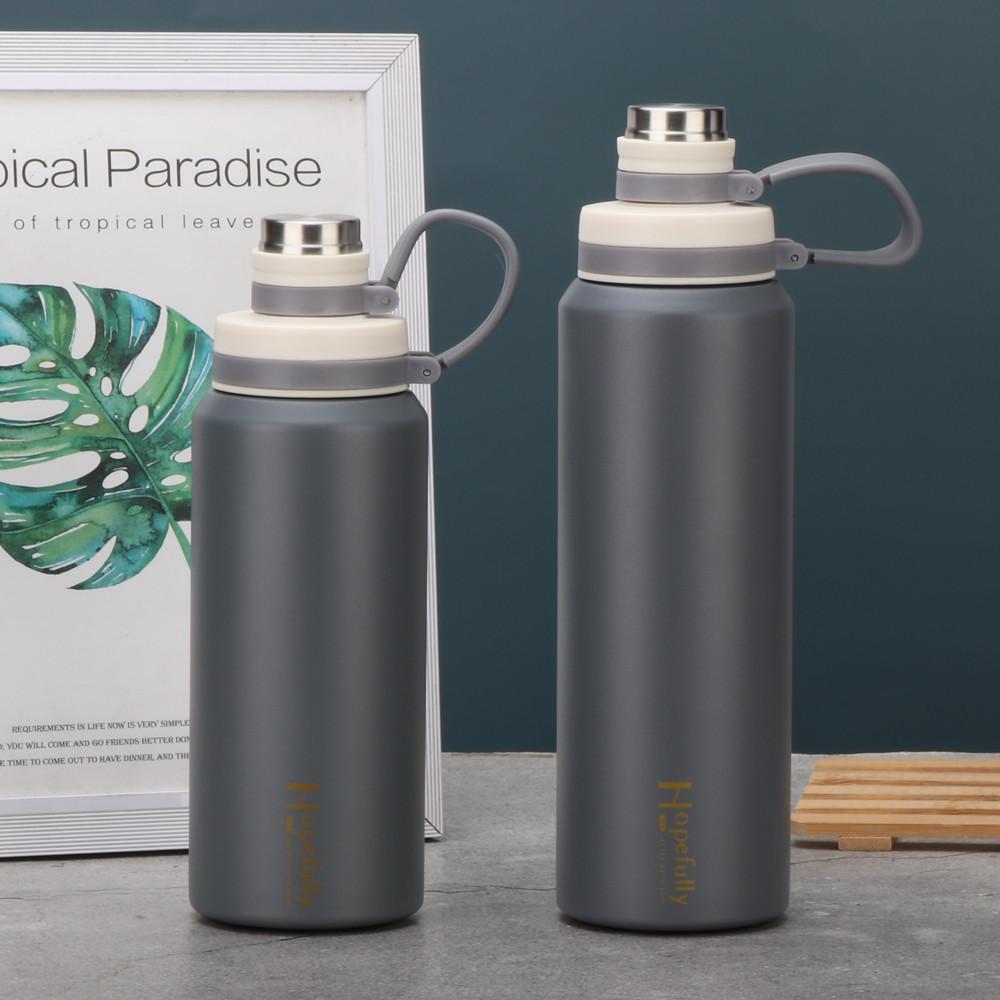 

Steel Thermos Cup Mug Portable Water Bottle Outdoor Portable Direct Drink Sports Kettle Big Cap Space Pot Durable Durable 600ml