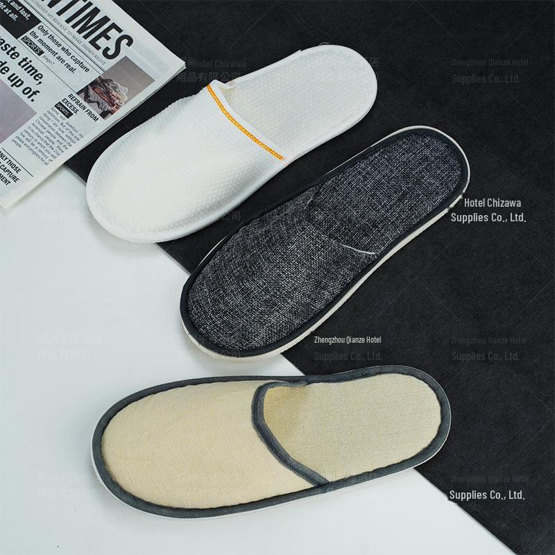 Verdickte Korallenfleece Rutschfeste Einweg-Hausschuhe für Hotels, Pensionen und Reisen