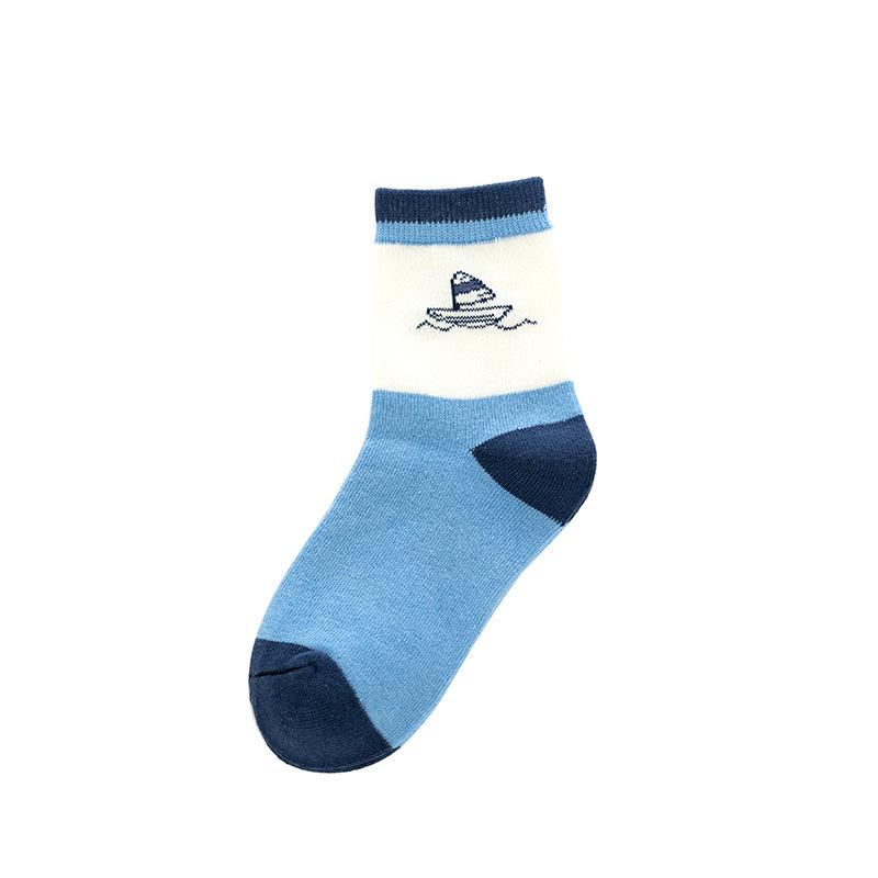 Children's Mid-Tube Cotton Socks: Boys' Spring/Autumn Thick Long Style