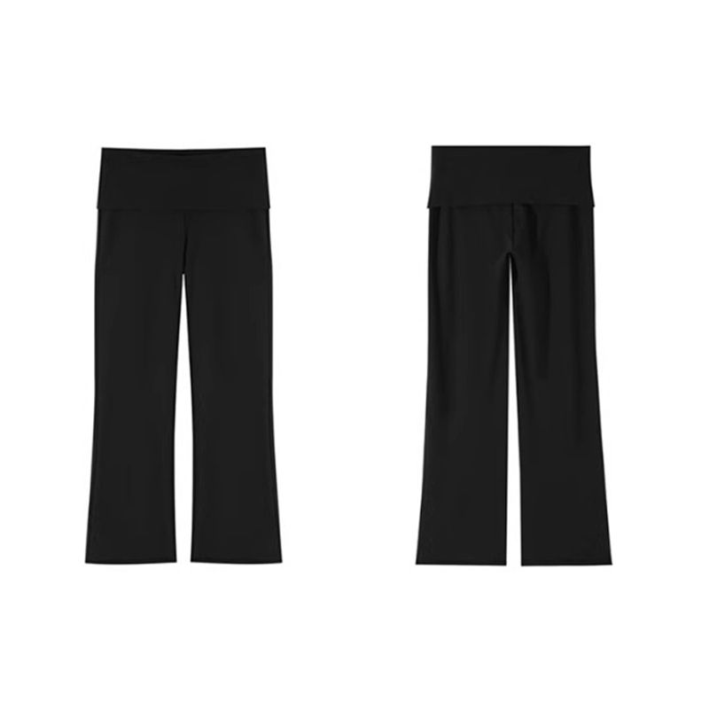 

Black Casual Sports Suit Women s round Neck Short Sleeve Silm T-shirt Tops Summer Thin Bootcut Pants Two-piece Set Black-Pants 3XL (suitable for 77.50 kg-85.00 kg