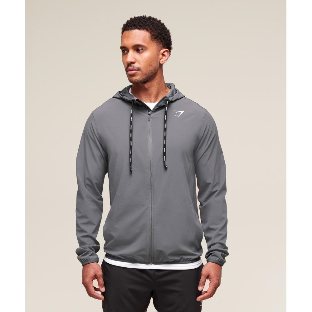 

Gymshark Прибытие Спортивная куртка силуэт серый A2c1b Gbp4 XS