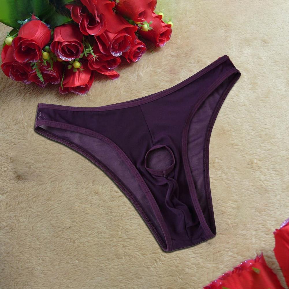 Mens Underpants Jockstrap Knicker Low Rise See-through
