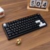 XVX "Minimalist Black" Keyboard Keycaps: Japanese, Korean, and Russian Engraved Opaque Black/White PBT.